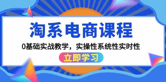 淘系电商课程，0基础实战教学，实操性系统性实时性（15节课）-红山网创
