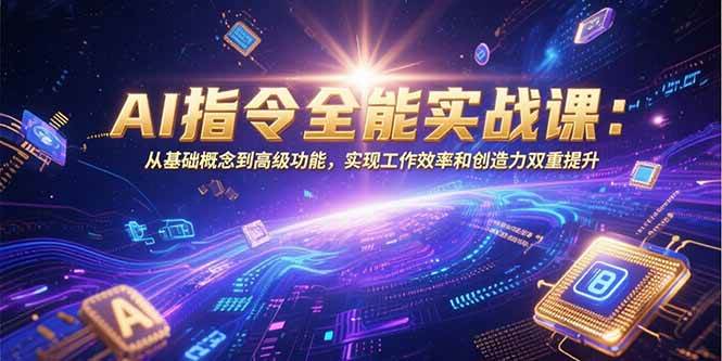 （15455期）AI指令全能实战课：从基础概念到高级功能，实现工作效率和创造力双重提升-红山网创