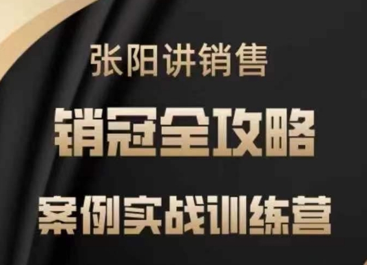张阳讲销售实战训练营，​案例实战训练，销冠全攻略-红山网创