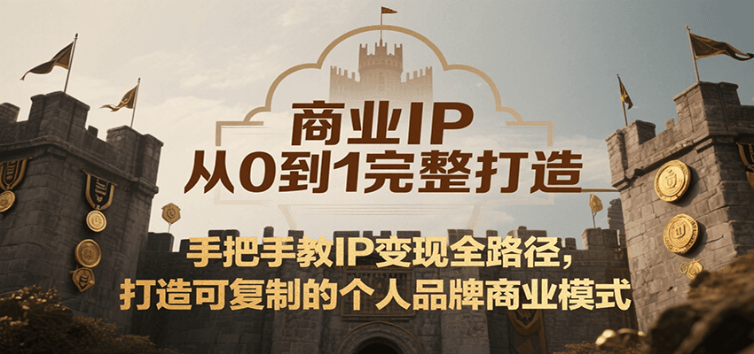商业IP从0到1完整打造，手把手教IP变现全路径，打造可复制的个人品牌商业模式-红山网创