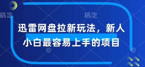迅雷网盘拉新玩法，新人小白最容易上手的项目-红山网创