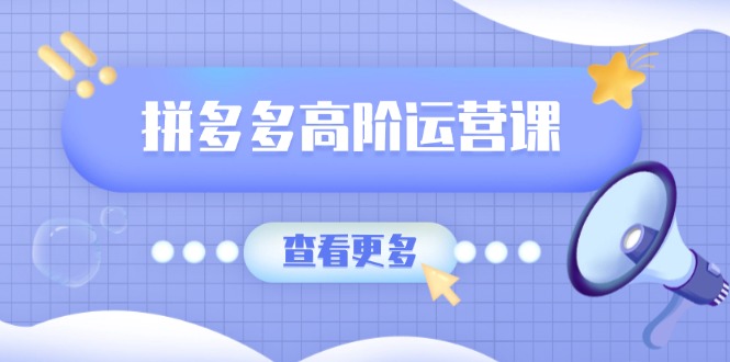 （14327期）拼多多高阶运营课：极致群爆款玩法，轻付费无尽复制，打造单品爆款之路-红山网创