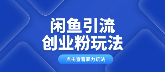 闲鱼引流创业粉0基础及可操作日引流百人保姆级教学-红山网创